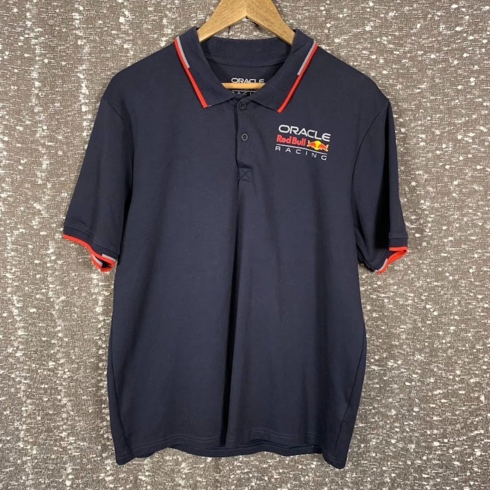 Oracle Red Bull Racing‎ Shirt Mens XL Navy Blue Formula 1 Castore Polo Top